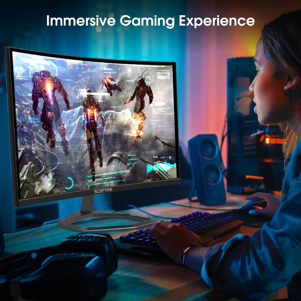 Monitor Curvo Sceptre C25 – 24,5"  FullHD VA – 240Hz - 1ms (C255B-FWT240)