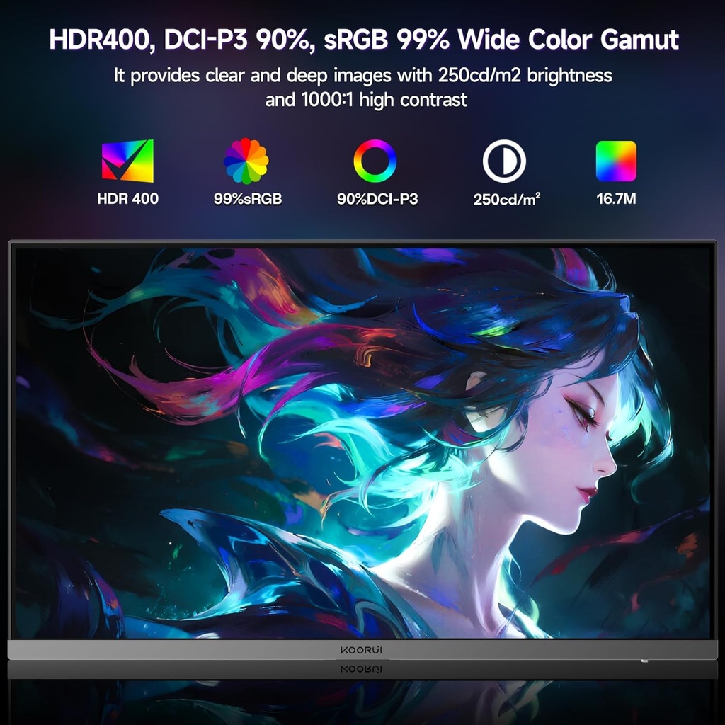 Monitor Gamer KOORUI 25E3A - 24" Full HD VA - 170Hz 1ms