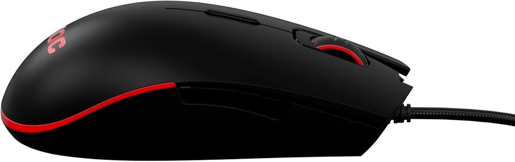 Mouse Gamer AOC RGB GM500, NVIDIA Reflex Analyzer Compatible, Low Input Lag, OMRON (L&R) Switches, 5000 DPI, Customizable