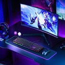 Redragon Teclado mecánico para juegos con cable, 11 modos retroiluminados programables, interruptor rojo (SINDRI)