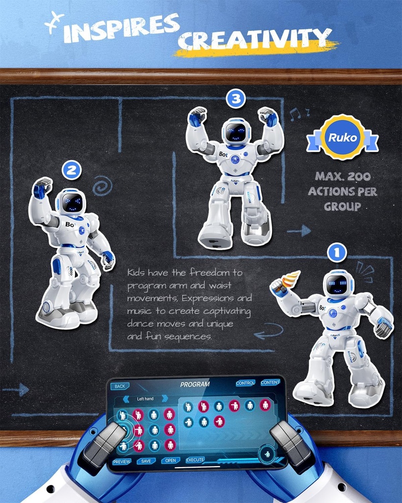 Ruko 1088 Robot azul