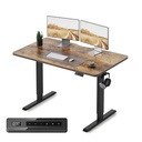 Escritorio eléctrico de pie FEZIBO, ajustable de 48 x 24 pulgadas, Marrón Rústico