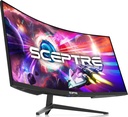 Sceptre Monitor WQHD ultraancho curvo de 34 pulgadas 3440 x 1440 R1500 hasta 165Hz DisplayPort x2 99% sRGB 1 ms imagen por imagen, negro máquina 2023 (C345B-QUT168)