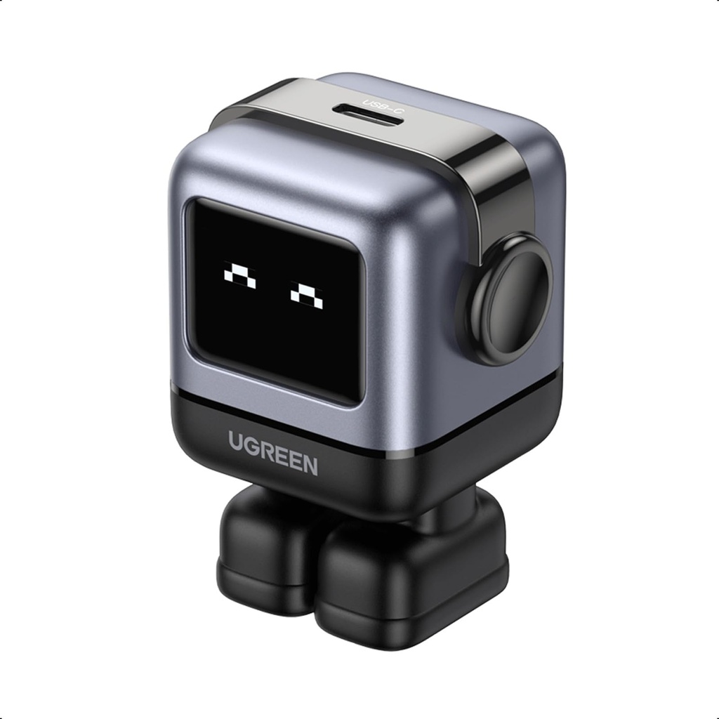 UGREEN Uno - Bloque de cargador USB C de 30 W, cargador rápido compacto robot GaN para iPhone 17, regalos para mujeres y hombres, compatible con iPhone 17/16/15, Galaxy S25/S24/S23, Pixel 10/9/8, iPad