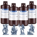 Paquete de resina para impresora 3D ANYCUBIC, resina de curado UV SLA de 405 nm con alta precisión y curado rápido y excelente fluidez para impresión 3D LCD (4 paquetes * 1 kg gris, 4 kg en total) 
