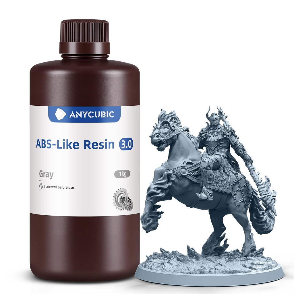 ANYCUBIC Resina de impresora 3D, resina 3.0 similar a ABS para impresión 3D de 8K/14K/16K, fuerte resistencia, alta precisión, bajo olor, amplia compatibilidad para todas las impresoras 3D de resina 