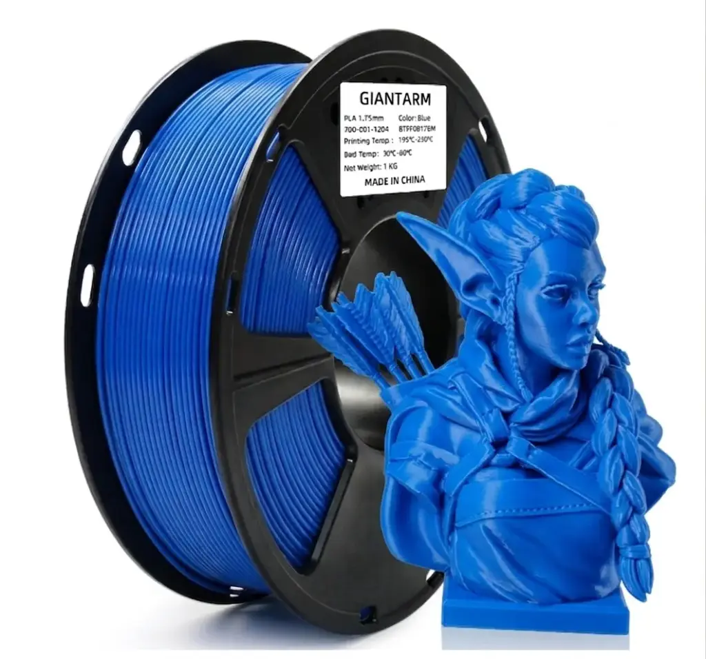 GIANTARM Filamento para Impresora 3D, 0.5 kg de Filamento PLA Azul, Precisión Dimensional de 1.75 mm +/- 0.03 mm, Filamento para Impresión 3D Azul 
