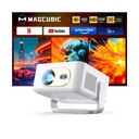 Magcubic HY300GT - Miniproyector con WiFi y Bluetooth, proyector portátil inteligente compatible con 260 ANSI y 2K, enfoque automático y corrección trapezoidal, giratorio de 180° para hogar y exterior