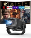 Magcubic Proyector inteligente con WiFi 6 y Bluetooth 5.4, mini proyector portátil 4K y 8K, aplicaciones integradas, Keystone automático, proyector de video para cine en casa/película al aire libre
