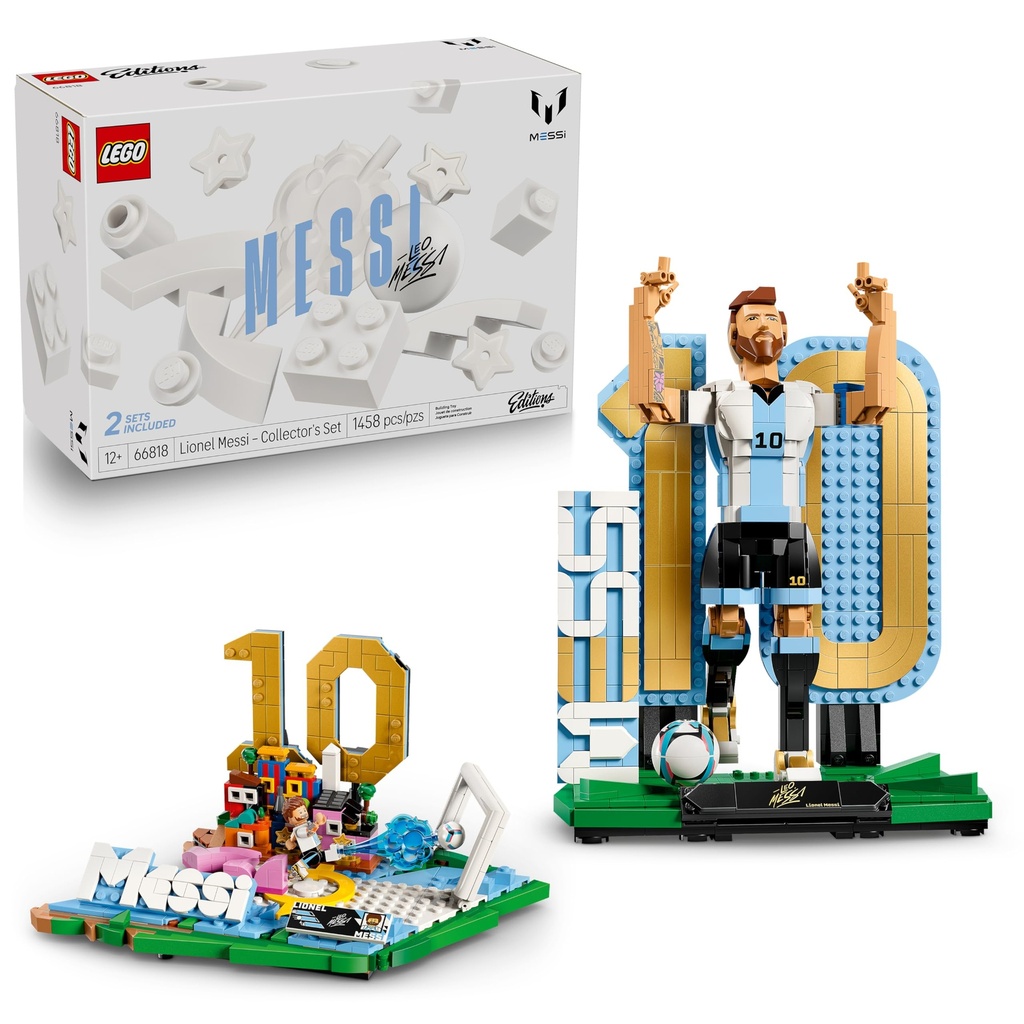 LEGO Editions Lionel Messi - Juego de coleccionista, juguete de construcción para niños, coleccionable de fútbol, decoración deportiva para niños y niñas, a partir de 12 años