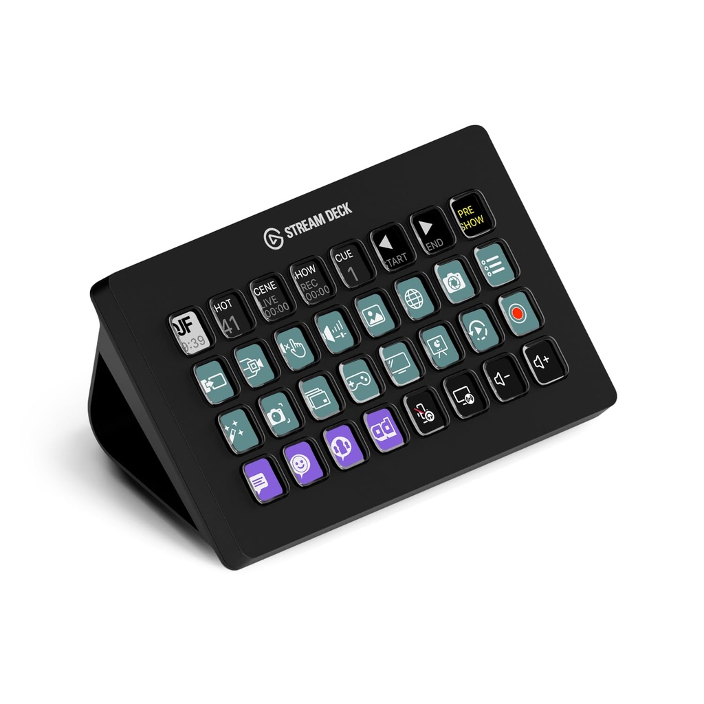 Elgato Stream Deck XL – Controlador de estudio avanzado, 32 teclas macro, activa acciones en aplicaciones y software como OBS, Twitch, YouTube y más, funciona con Mac y PC 