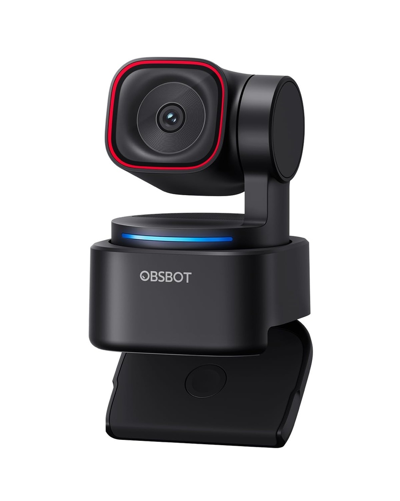 OBSBOT Tiny 3 Lite - Cámara web 4K de audio espacial con IA - Cámara PTZ compacta de seguimiento de IA con sensor de 1/2 pulgada, Tri-Mic, control de voz, 120FPS, HDR, cámara web para PC, Mac, portátil, transmisión, reunión, interruptor 2