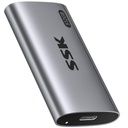 SSK 512GB SSD Disco Duro Externo, SSD Portátil Hasta 550MB/s Unidades de Estado Sólido Externas, USB 3.2 Gen2 para iPhone 15/16 Pro, Win, Mac, Android con Luz LED, Trim, Soporte Inteligente 