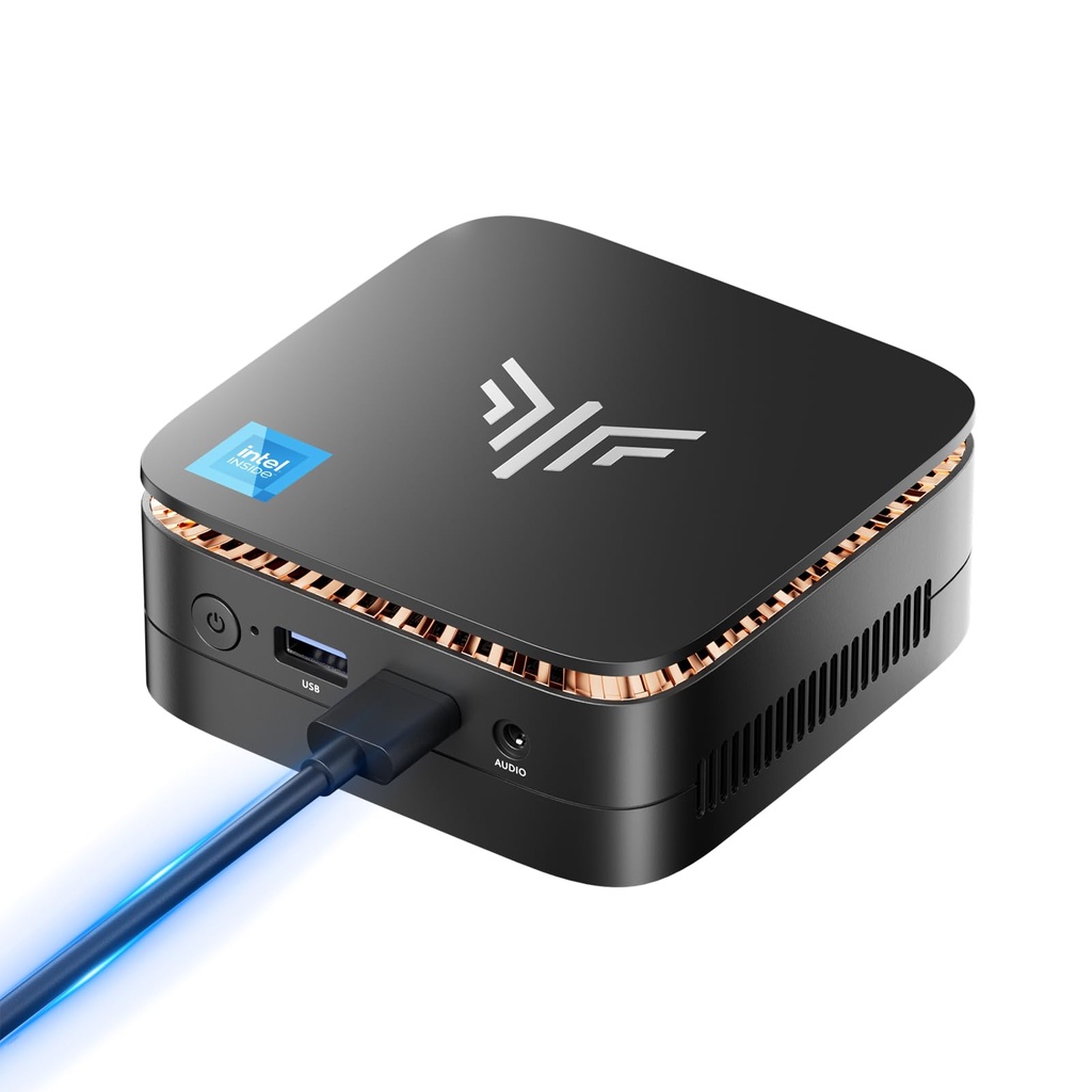 KAMRUI Essenx E1 Mini PC, 8 GB DDR4 RAM 256 GB M.2 SSD, Mini computadora Twin Lake N150 (Beat N100/N95, hasta 3.6 GHz), computadora de escritorio dual 4K, Ethernet, WiFi, Bluetooth para negocios