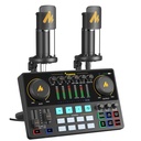 MAONO-MaonoCaster-Paquete de equipo para pódcast para 2-incluye interfaz de audio todo en uno con preamplificador de micrófono premium, micrófono de condensador XLR y micrófono de 3,5 mm para