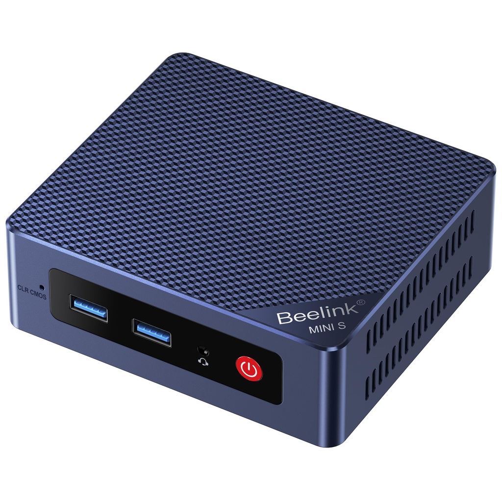 Beelink EQ14 Mini PC, Intel Twin Lake N150 (hasta 3.6 GHz) 16 GB DDR4 500 GB NVMe SSD, Mini Computadora Dual LAN 2.5G Soporta USB3.2, Pantalla Dual HDMI 4K@60Hz, Servidor Doméstico/Firewall de Red