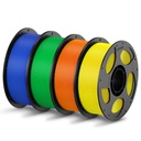 ANYCUBIC Paquete de filamento PLA de 1.75mm, filamento PLA para impresión 3D de 1.75mm, precisión dimensional +/- 0.02mm, carrete reutilizable de 1KG (2.2 lbs), 4KG azul + verde + naranja + amarillo 