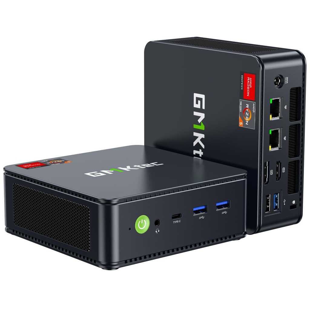 GMKtec Mini PC para juegos Ryzen 7640HS (Beats 6800H/6800U) 16GB DDR5 512GB NVMe SSD Dual NIC LAN 2.5GbE/WiFi 6E BT5.2/USB4 Computadoras de escritorio Oficina Hogar M6 Ultra 