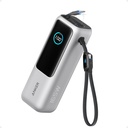 Anker Banco de energía para laptop, cargador portátil de 25,000 mAh con puertos USB-C triples de 100 W, cables integrados y retráctiles, para iPhone serie 16/15, MacBook, Samsung