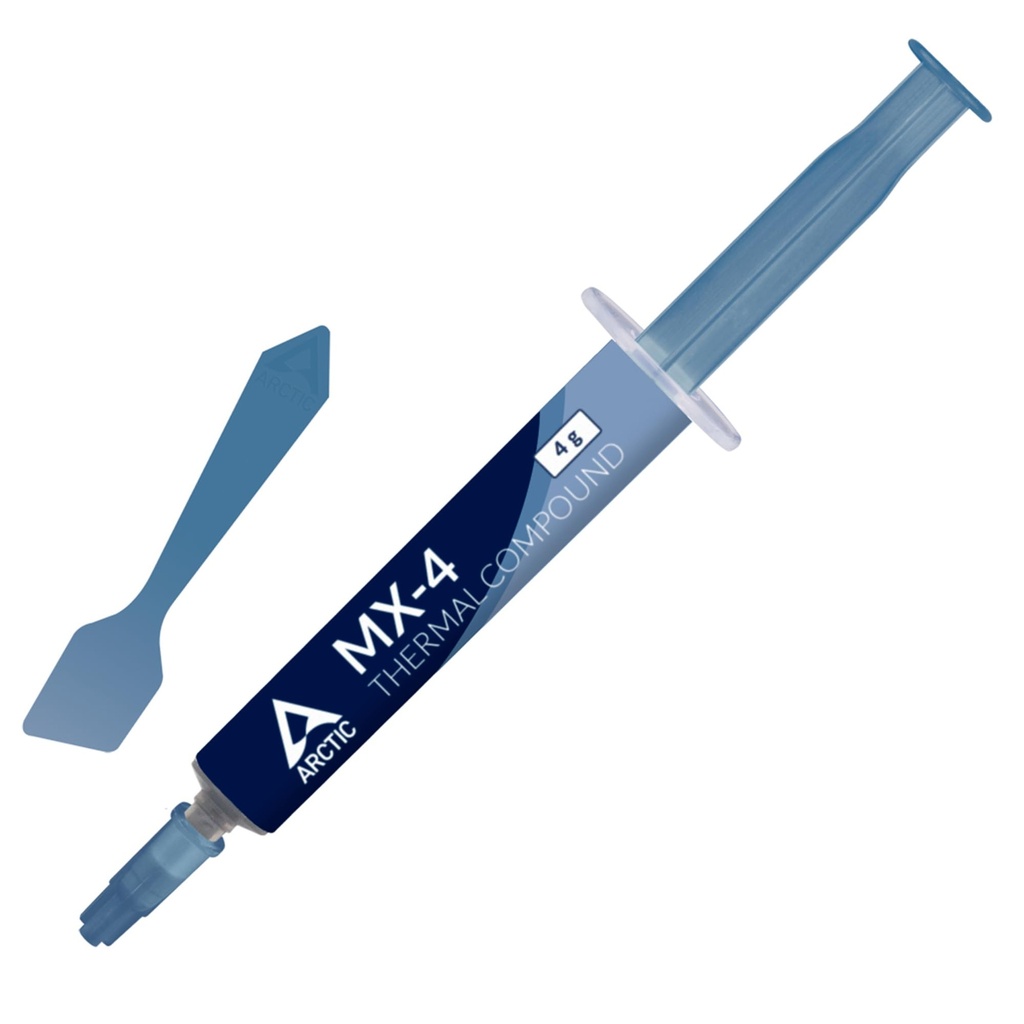 ARCTIC MX-4 (0.14 oz) - Pasta térmica de alto rendimiento para todos los procesadores (CPU, GPU - PC), muy alta conductividad térmica, larga durabilidad, aplicación segura, no conductora, pasta