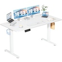 DUMOS Escritorio eléctrico de pie de 63 pulgadas de altura ajustable, estaciones de trabajo para computadora sentado o de pie, mesa de trabajo grande para computadora en casa, oficina, escritorios