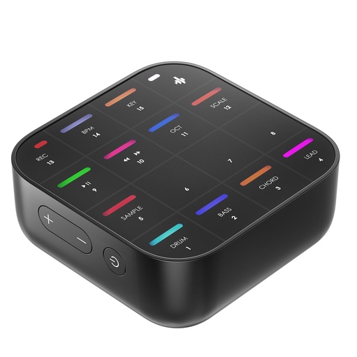 [ADIO-00010552] Donner MEDO Controlador MIDI Bluetooth, caja de ranura portátil | Acorde, muestra, plomo, bajo, batería | Bucle y sintetizador integrados | iOS, Mac, Windows, Android | Funda de silicona, Donner Play