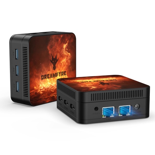 [MIPC-00012569] DreamFire Mini PC Alder Lake-N95 (hasta 3.4GHz) 4 núcleos 4 hilos, Minicomputadoras 8GB DDR5 256GB M.2 SSD, Mini PC con soporte Dual Lan, pantalla triple 4K/USB3.0/WiFi 5/Bluetooth 5.0/VESA/para el hogar