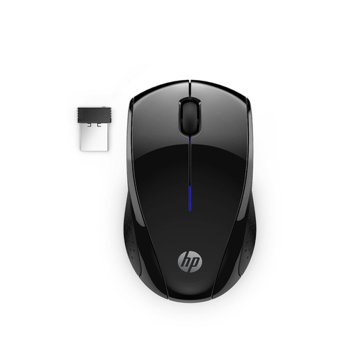 [MUSE-00012383] HP Ratón inalámbrico X3000 G3, negro, batería de 15 meses, empuñaduras laterales para control, apto para viajes, LED azul, potente sensor óptico de 1600 DPI, compatible con Wins PC/laptop, Mac,