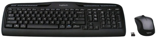 [TCL-00012372] Logitech MK335 - Combo de teclado y mouse inalámbricos silenciosos - Combo de teclado y mouse negro/plateado inalámbrico, ambidiestro