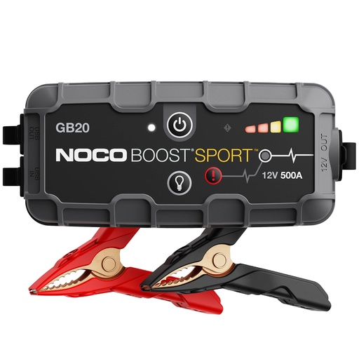 [JONT-00011598] Noco Boost Sport - Arrancador de litio para motores de gasolina (12 V), ultraseguro, 500 AMPs, Negro