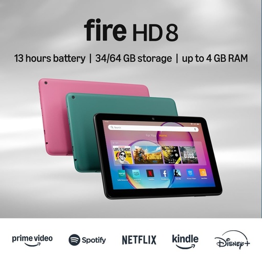 [TBL-00009443] Tablet Amazon Fire HD 8″ - 3GB RAM - 32GB. Color Negro (versión 2024)
