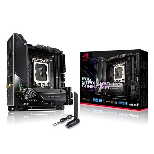 [TJM-00006579] Tarjeta Madre ASUS ROG Strix Z690-I Gaming WiFi 6E LGA 1700 (Intel® 12th&13th Gen) mini-ITX gaming motherboard