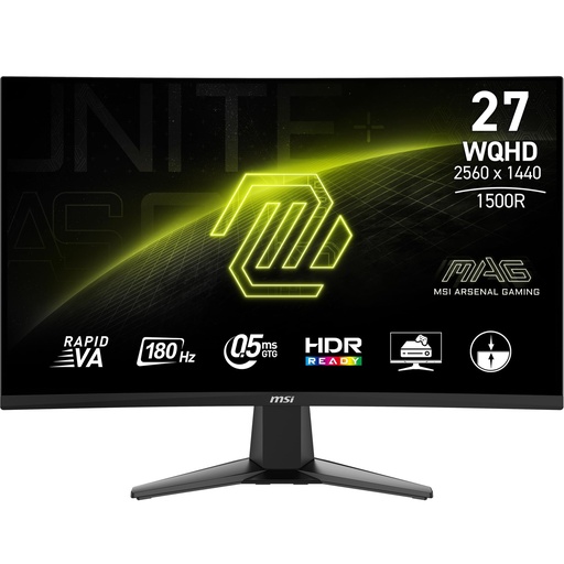 [MNT-00012812] MSI 27" 180 Hz Monitor de Juegos Rápido VA QHD FreeSync (AMD Sincronización Adaptativa) 80% Adobe RGB / 80% DCI-P3 / 105% sRGB MAG 27CQ6F 