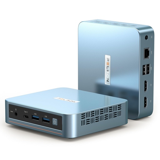 [PC-00012926] PELADN Mini PC, N97(hasta 3.4GHz), 16GB DDR4/512GB SSD, Tipo-C/Dual HDMI 4K/60Hz Triple-Display USB3.2/BT4.2/WiFi5 Mini computadoras 