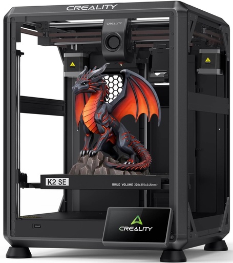 [IM3D-00013214] Creality Impresora 3D K2 SE, impresión de alta velocidad de 19.685 in/s, compatible con impresión 3D multicolor CFS, construcción de metal sólido, nivelación automática, extrusora de accionamiento directo, boquilla de intercambio rápido, tamaño de impresión de 220 × 215 × 9.646 in 