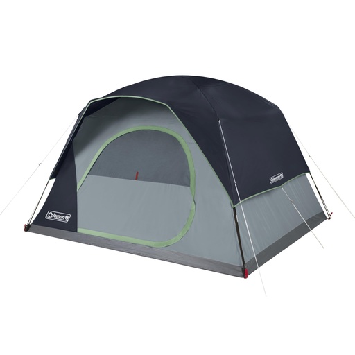 [CING-00013241] Coleman Tienda Skydome con configuración en 5 minutos, tienda resistente al clima para 6 personas con toldo para lluvia y bolsa de transporte, 20% más espacio para la cabeza que las toldas, color azul 