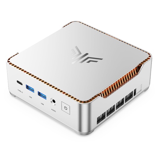 [PC-00013246] KAMRUI Mini PC Hyper H2 con Windows 11 Pro, Intel Core 14450HX (Beats i7-1195G7/12700H), 16 GB RAM 512 GB PCIe4.0 SSD, triple 4K, HDMI, DP, USB-C, Ethernet, mini computadora de escritorio para oficina 