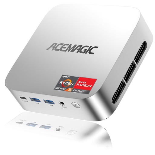 [PC-00013245] [PC-00013245] ACEMAGIC Mini PC K1, procesador AMD Ryzen 4300U 28W, 16GB DDR4 RAM 512GB M.2 SSD (Beat 3300U/N150/N97) Mini computadoras 11 Pro, HDMI+DP1.4 Dual 4K UHD, Gigabit Ethernet Mini PC de escritorio