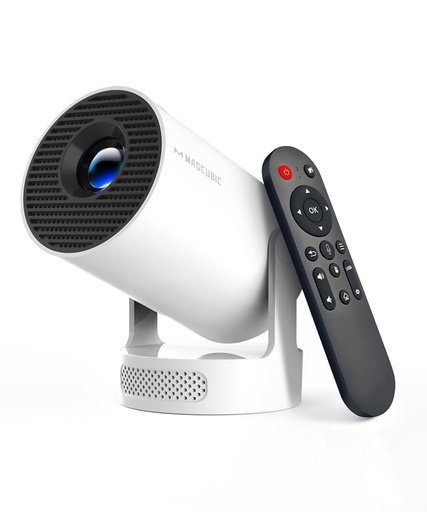 [PR-00078] Magcubic Mini proyector 4K compatible con WiFi 6 y Bluetooth 5.4, altavoz base de sonido de 5 W, Keystone vertical automático proyector portátil giratorio de 180° para el hogar dormitorio al aire 