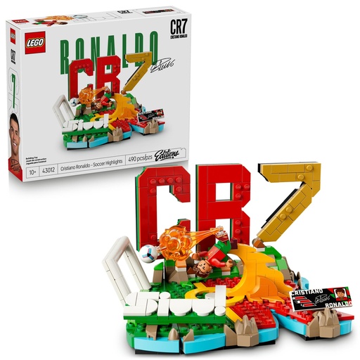[PR-00087] LEGO Editions Cristiano Ronaldo - Juego de construcción para niños y niñas, a partir de 10 años, regalo de fútbol coleccionable con placa, decoración de dormitorio o estante para niños - 43012 