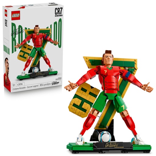 [PR-00088] LEGO Editions Cristiano Ronaldo – Leyenda del fútbol – Juego de construcción para niños y niñas, a partir de 12 años – Regalo de fútbol coleccionable con placa – Decoración de dormitorio o estante 