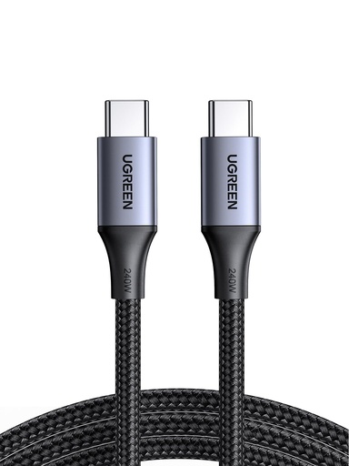 [PR-00092] UGREEN Cable USB C a USB C de 240 W, cable USB C de carga rápida para iPhone 17 Pro Max/16, Samsung Galaxy S25/S24, MacBook Pro/Air, iPad Pro/Air/Mini, Dell XPS, 6.6FT 