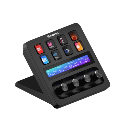 [PR-00101] Elgato Stream Deck +, mezclador de audio, consola de producción y controlador de estudio para creadores de contenido, streaming, juegos, con diales de tira táctil personalizables y teclas LCD 