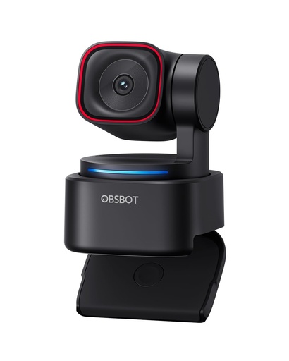 [PR-00109] OBSBOT Tiny 3 Lite - Cámara web 4K de audio espacial con IA - Cámara PTZ compacta de seguimiento de IA con sensor de 1/2 pulgada, Tri-Mic, control de voz, 120FPS, HDR, cámara web para PC, Mac, portátil, transmisión, reunión, interruptor 2