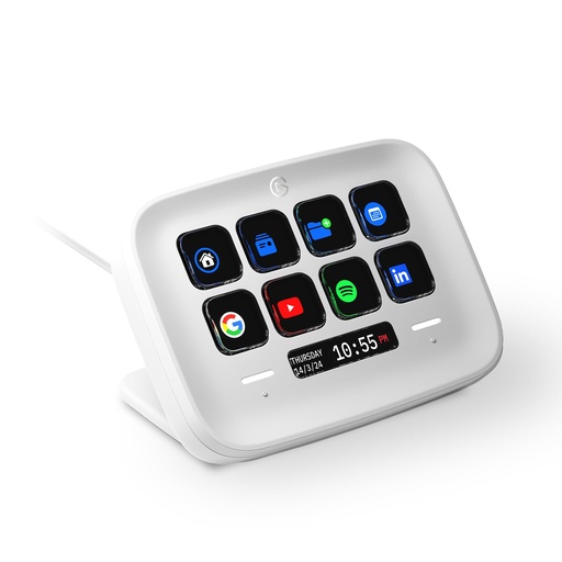 [PR-00114] Elgato Stream Deck Neo – 8 teclas personalizables, 2 puntos táctiles, agiliza tareas y flujos de trabajo - Controla Word, Excel, PowerPoint, Teams, Zoom, Spotify y más, configuración de arrastrar y
