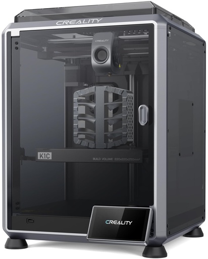 [PR-00158] Creality K1C Impresora 3D, Nivelación Automática de Alta Velocidad de 600mm/s, Extrusora Directa Robusta Libre de Obstrucciones K1 SE Impresora 3D Actualizada con Cámara AI, Soporte de Modo Silencioso