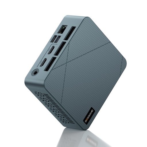 [PR-00196] BOSGAME E2 Mini PC con AMD Ryzen 5 3550H, 16GB RAM 512GB NVMe SSD, pantallas triples vía USB-C y HDMI dual, Gigabit Ethernet, computadora de escritorio compacta para negocios, oficina y escuela