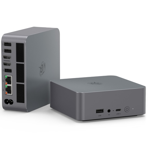 [PR-00226] Beelink Mini PC EQR6 AMD Ryzen 5 6600U (hasta 4.5 GHz), 24 GB LPDDR5 RAM 500 GB PCIE4.0 SSD Dual LAN Mini PC, AMD Radeon 660M, Dual HDMI/WiFi6/BT5.2/Hogar/Oficina/Fuente de alimentación integrada Mini computadora 