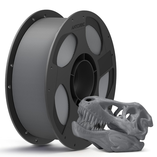 [PR-00251] ANYCUBIC Filamento de ácido poliláctico para impresora 3D, filamento PLA para impresión 3D de 1.75mm, precisión dimensional +/- 0.02mm, carrete de 1 kg (2.2 libras), textura gris