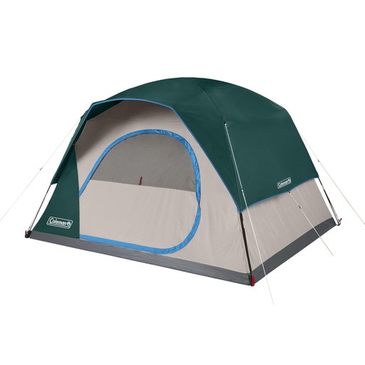 [CING-00012379] Coleman Tienda Skydome con configuración de 5 minutos, tienda de campaña impermeable para 6 personas con lluvia y bolsa de transporte, 20% más espacio libre que los toldos tradicionales